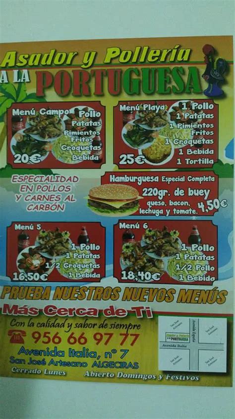 pollo a la portuguesa algeciras|Horarios de apertura Asador La Portuguesa Algeciras Av. Italia 7 ...